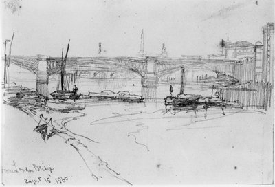 Skizze der London Bridge, 1860 von George Snr Scharf